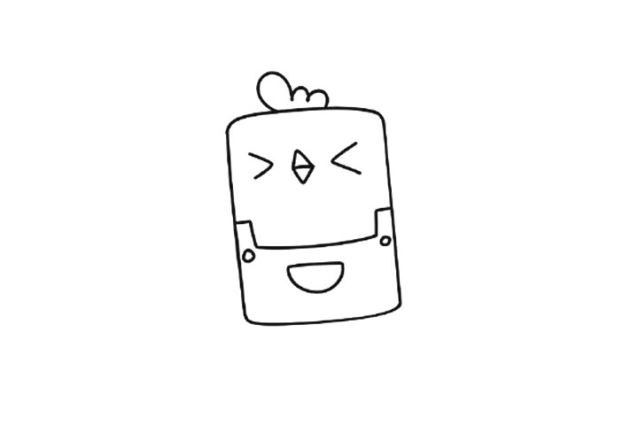 用方块画的可爱小鸡简单易学-图3