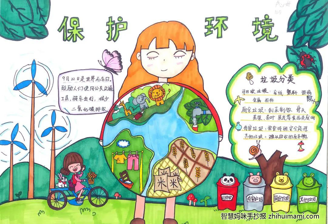 8张关于爱护环境保护地球的手抄报图片-图7