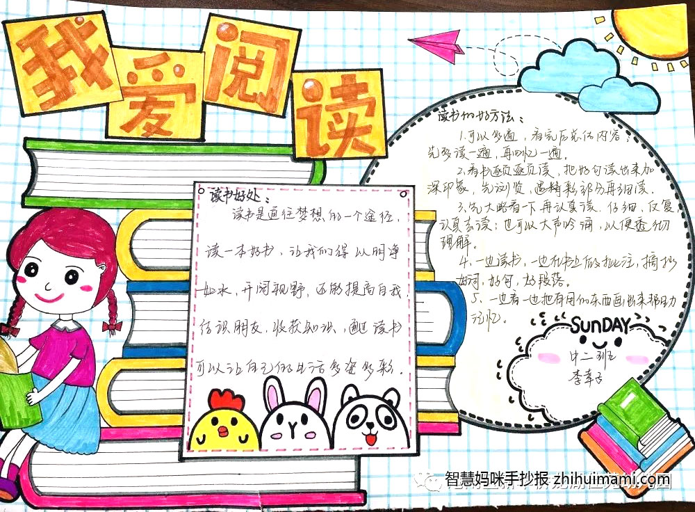 “书香校园，阅读人生”阅读手抄报-图1