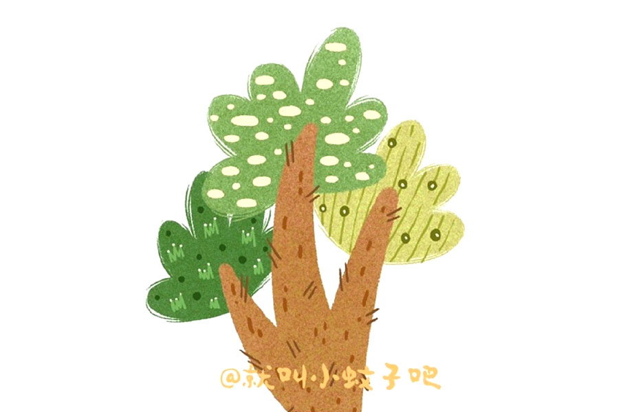 14张创意可爱的大树简笔画图片-图2