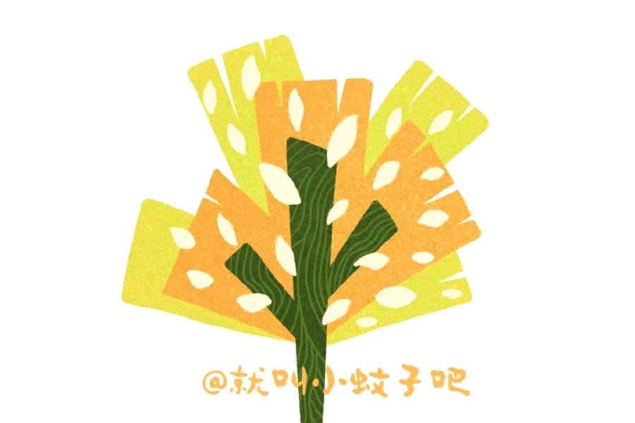 14张创意可爱的大树简笔画图片-图11