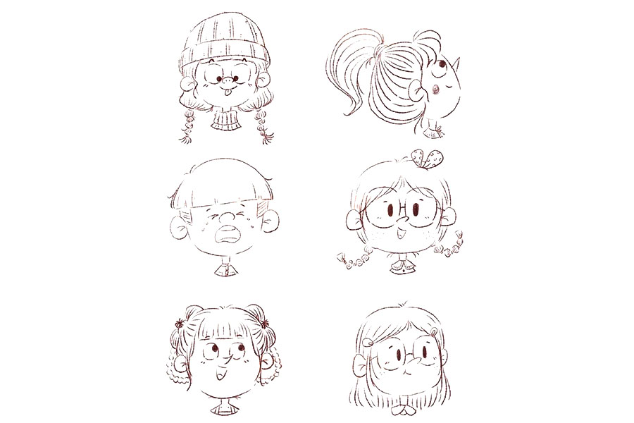 一组人物头像简笔画图片共28个人物-图7