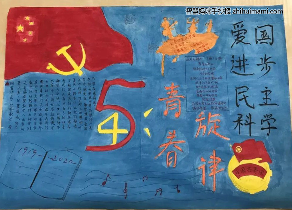 “五四精神 薪火相传”手抄报一等奖（12张）-图4