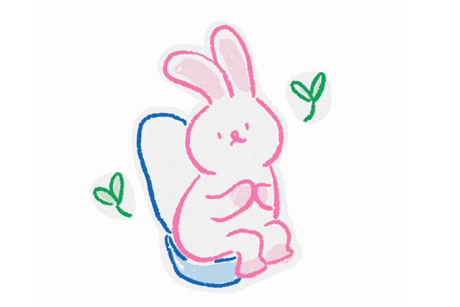 简单线条画兔子简笔画-图3