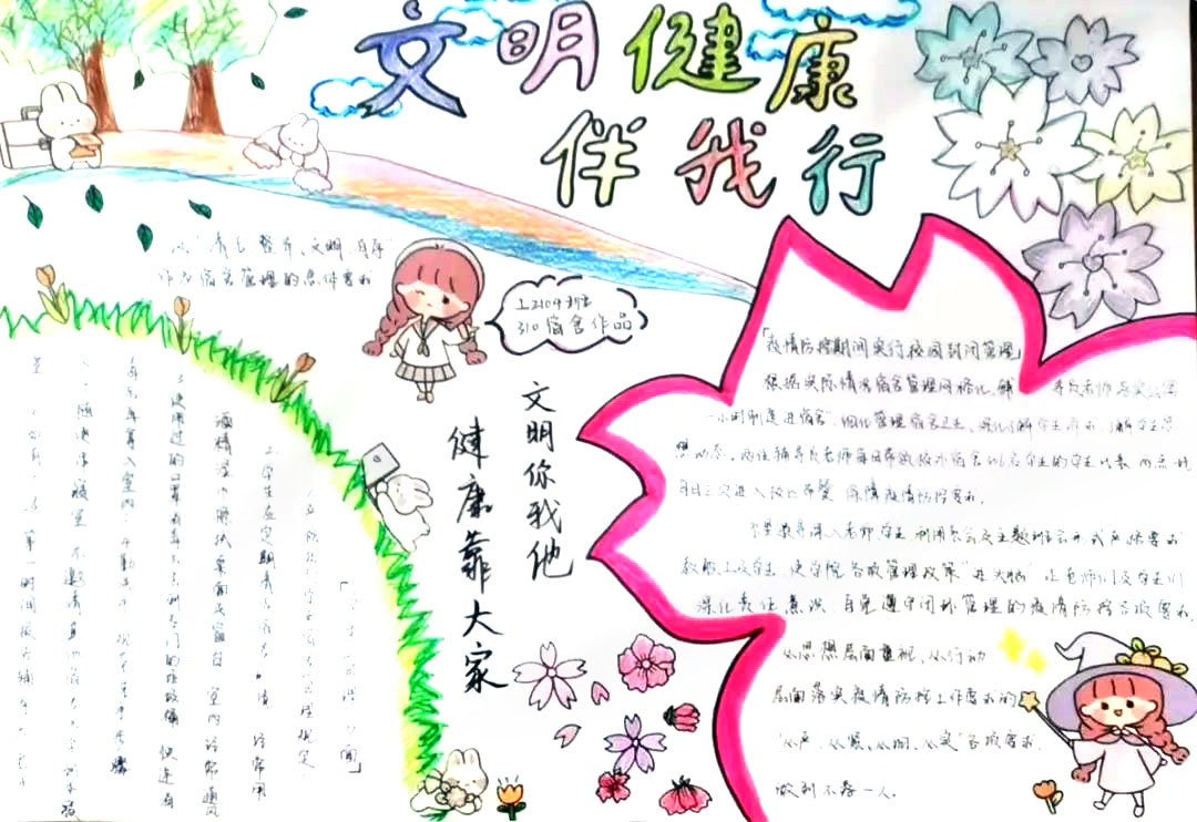 8张关于疫情与安全的手抄报图片-图8