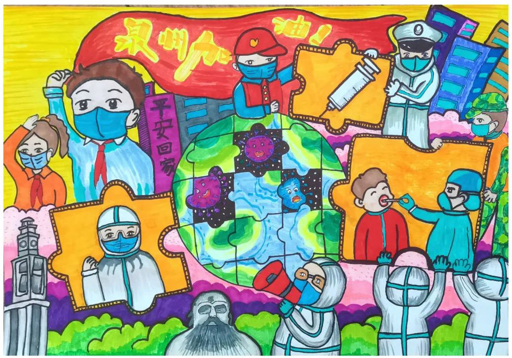 小学生优秀抗疫绘画作品（12张）-图5