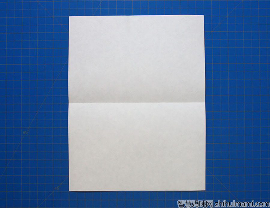 步骤1：将纸对折。