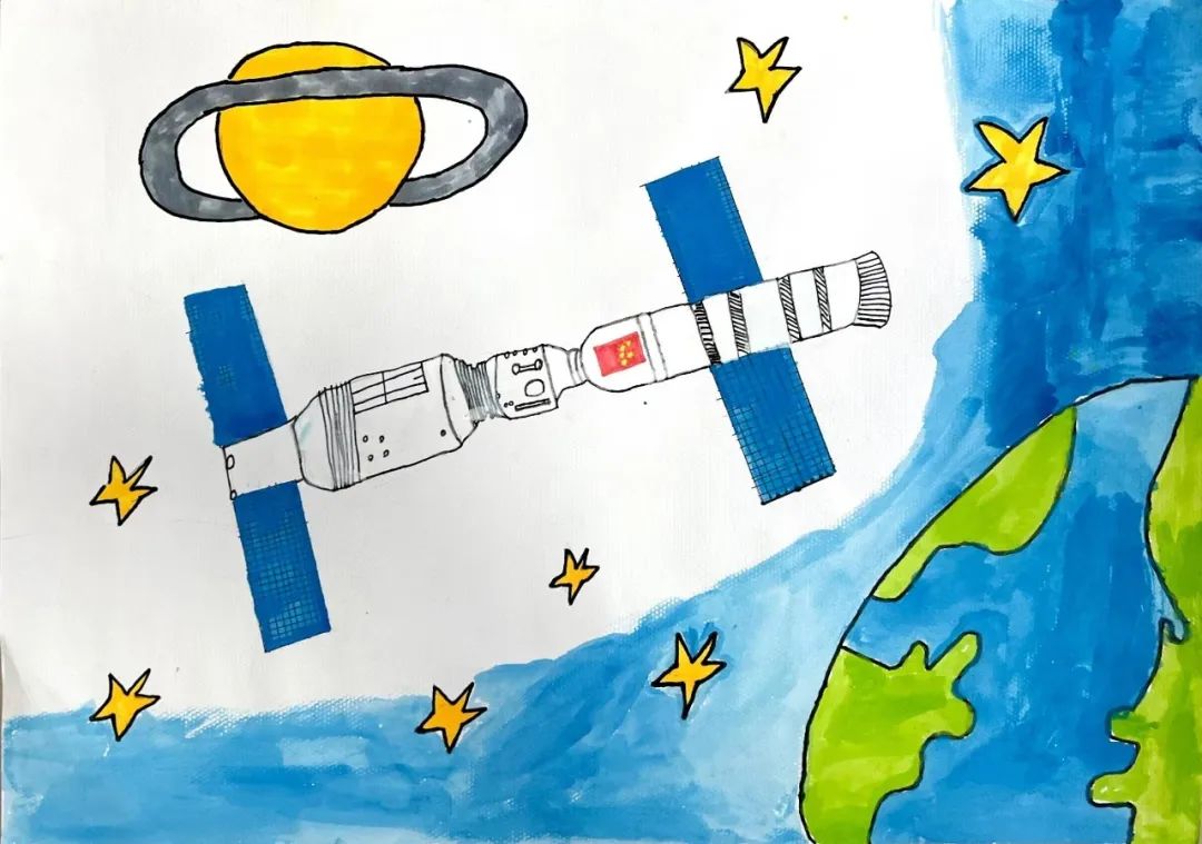 关于“童心向党·喜迎二十大”的绘画作品-图4