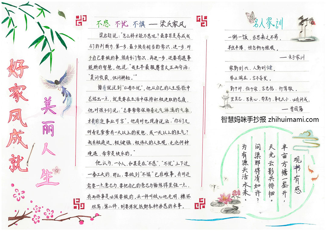 弘扬优秀家风传统的手抄报-图2