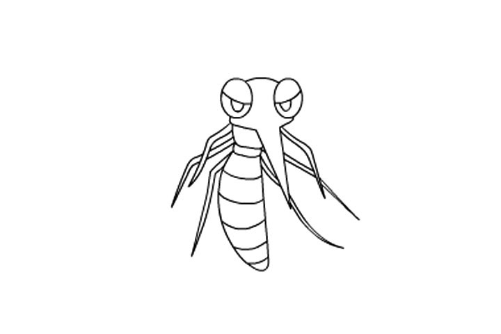 暗夜里的吸血鬼可恶的大蚊子简笔画-图7