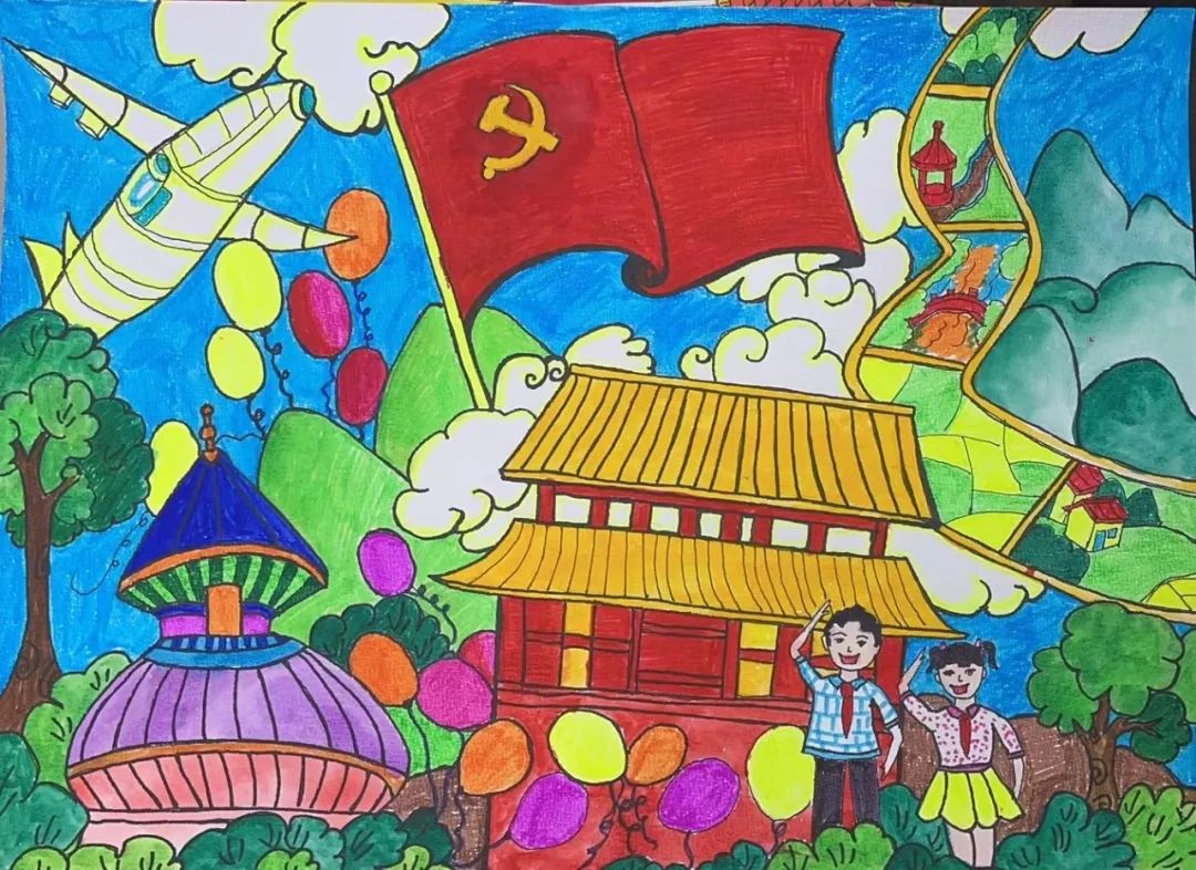 喜迎二十大 画笔绘党恩-图2