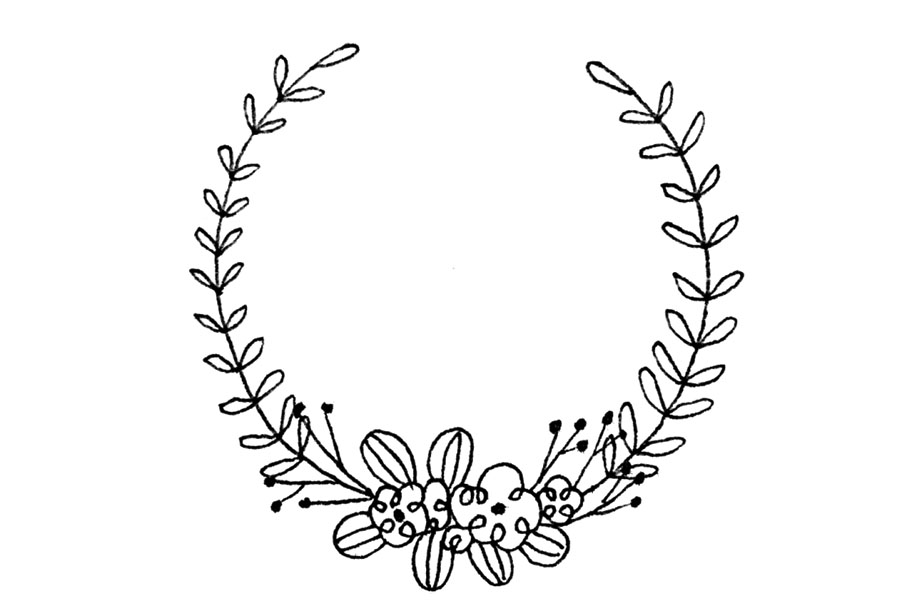 9张漂亮花环简笔画图片-图1