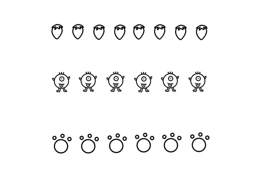 一组简单漂亮的花边简笔画图片-图3