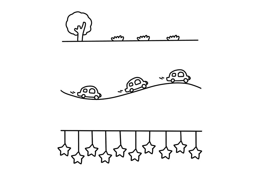 一组简单漂亮的花边简笔画图片-图5