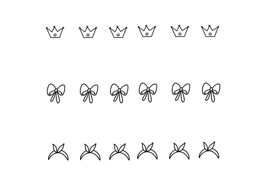 一组简单漂亮的花边简笔画图片-图9