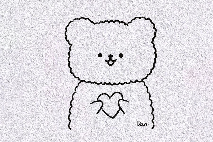 可爱的小熊简笔画怎么画简单-图4