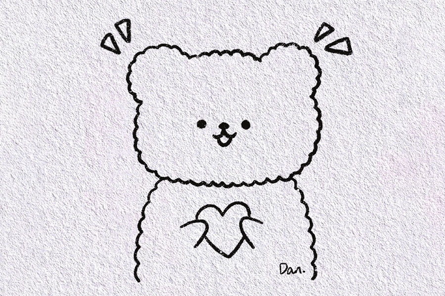 可爱的小熊简笔画怎么画简单-图5