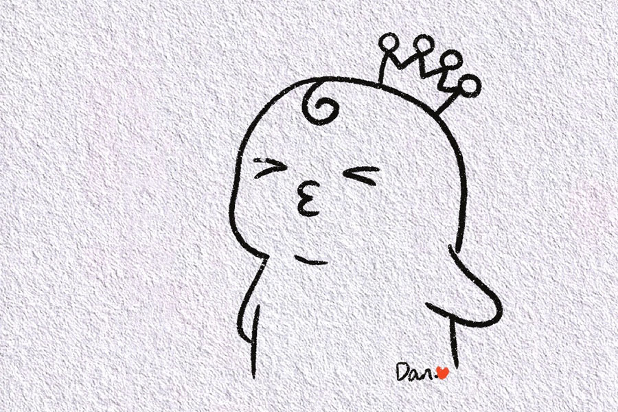 爱你么么哒可爱表情简笔画画法-图4