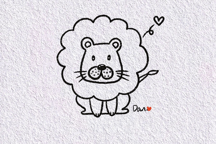 可爱小狮子怎么画简单-图5