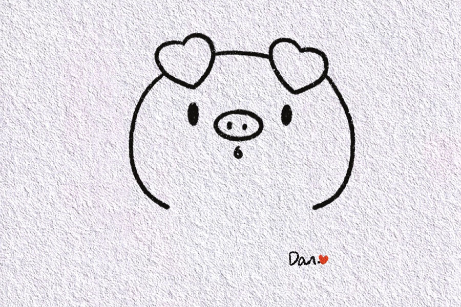 可爱小猪怎么画简单-图2