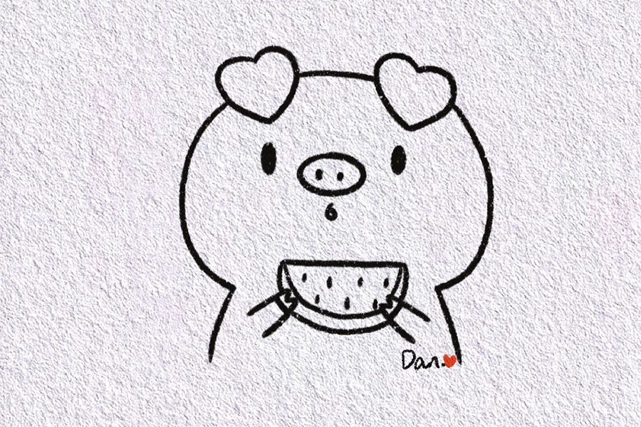 可爱小猪怎么画简单-图4