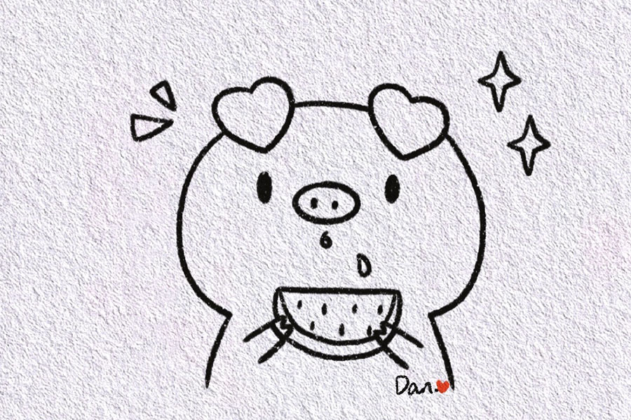 可爱小猪怎么画简单-图5