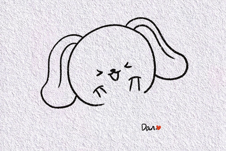 萌萌的小狗简单画法步骤-图3