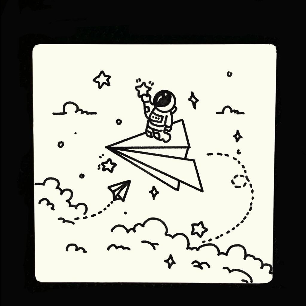 一组可爱的生日主题简笔画小画图片-图1