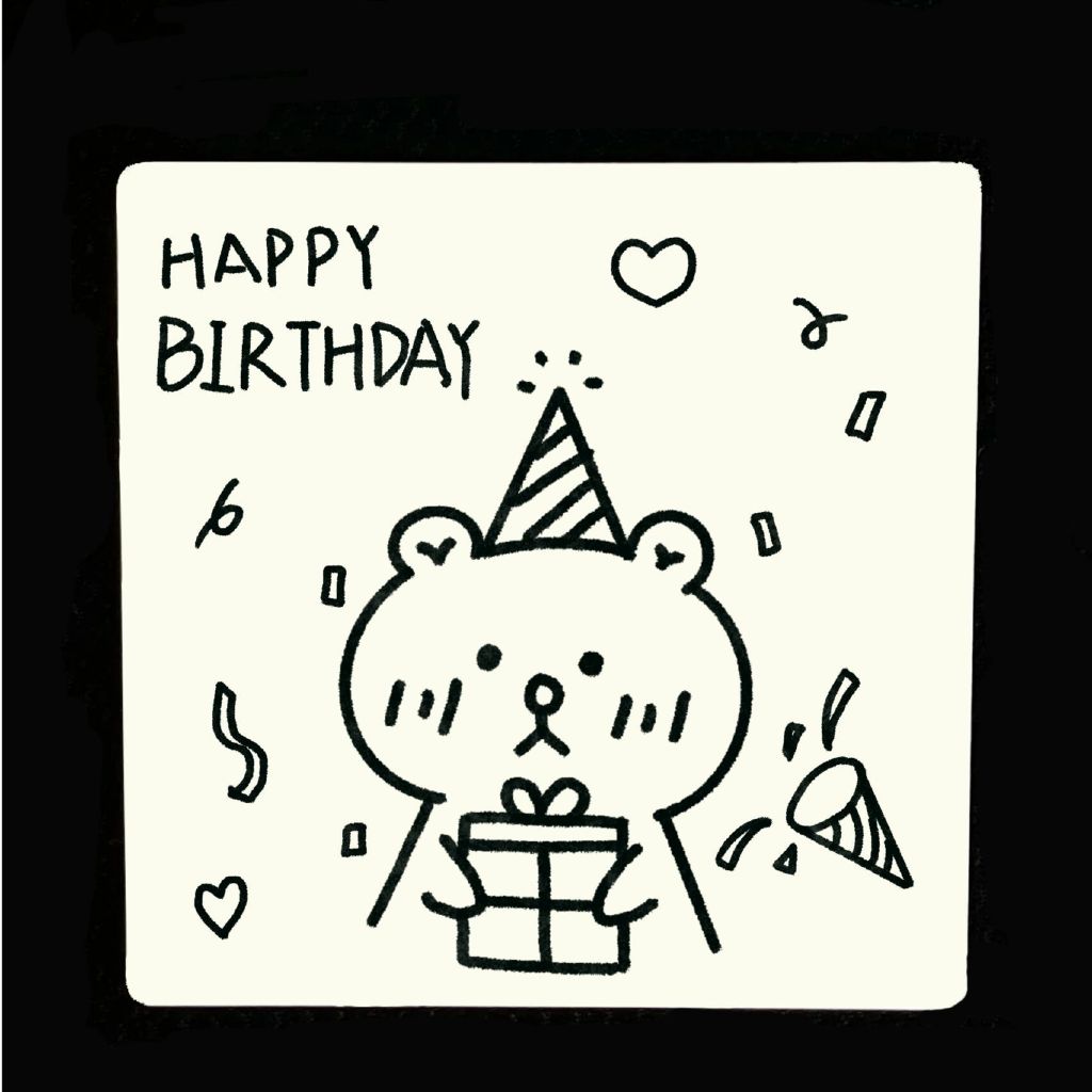 一组可爱的生日主题简笔画小画图片-图9