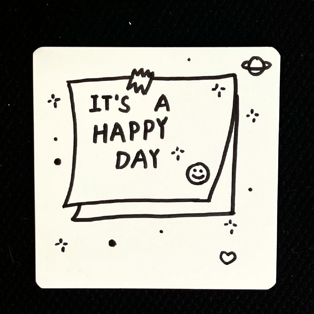 一组可爱的生日主题简笔画小画图片-图14