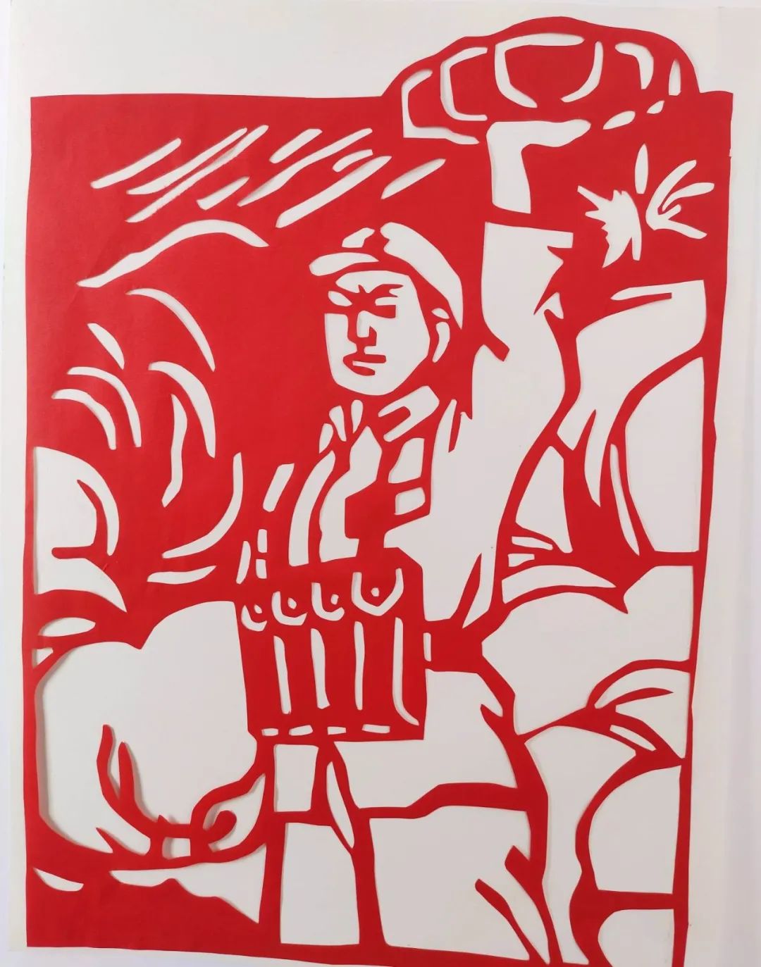 喜迎党的二十大 “长征”主题系列剪纸作品-图4