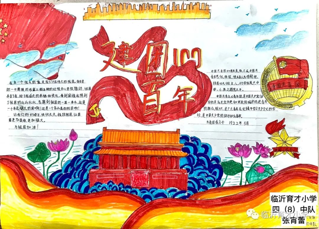 11张“建团百年，青出于兰”主题手抄报-图1