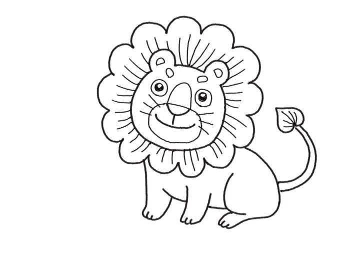 简单又可爱捕猎能手狮子怎么画-图3