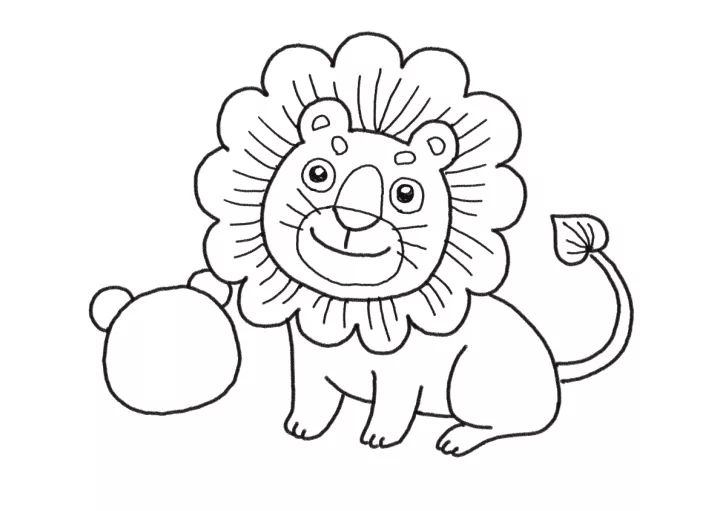 简单又可爱捕猎能手狮子怎么画-图4