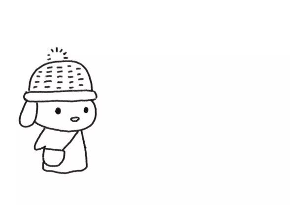 狗狗家族简笔画 汪星人小学生-图2