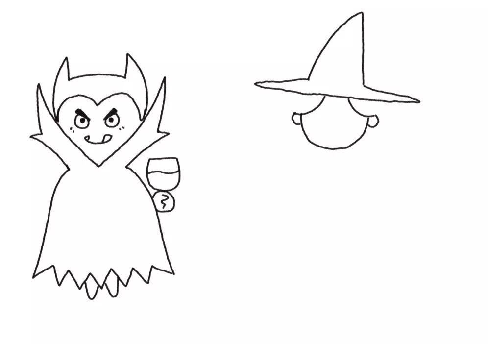 万圣节装扮 吸血鬼和小女巫-图4