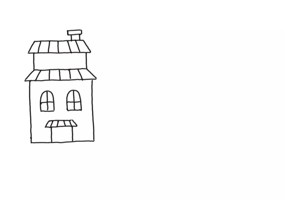 儿童画里面的小房子怎么画-图2