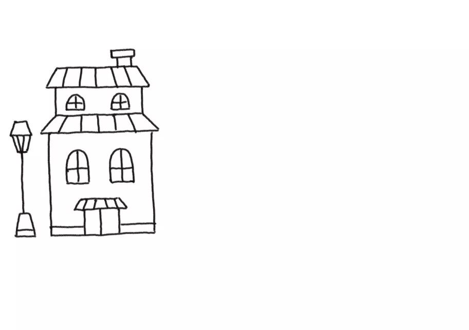 儿童画里面的小房子怎么画-图3