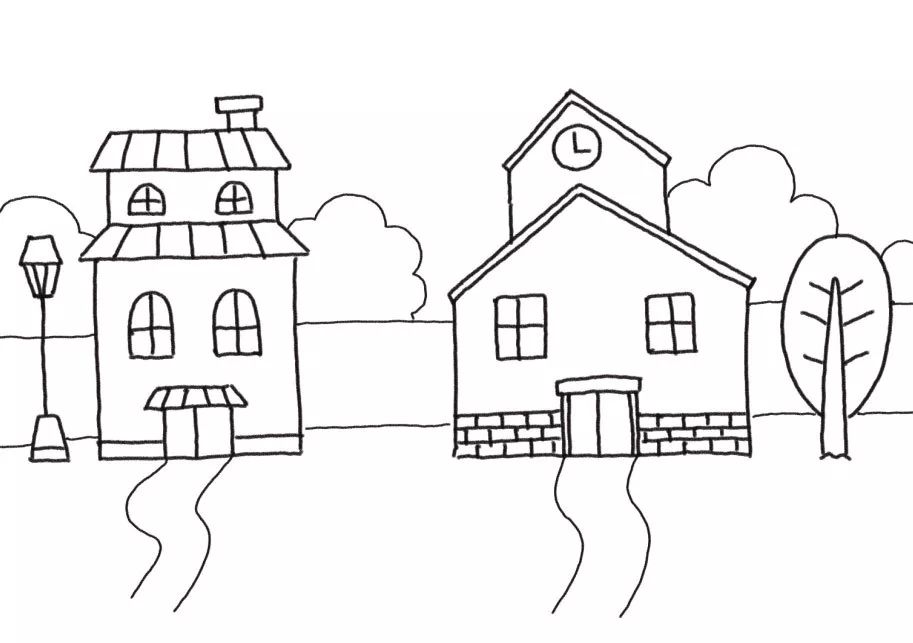 儿童画里面的小房子怎么画-图6