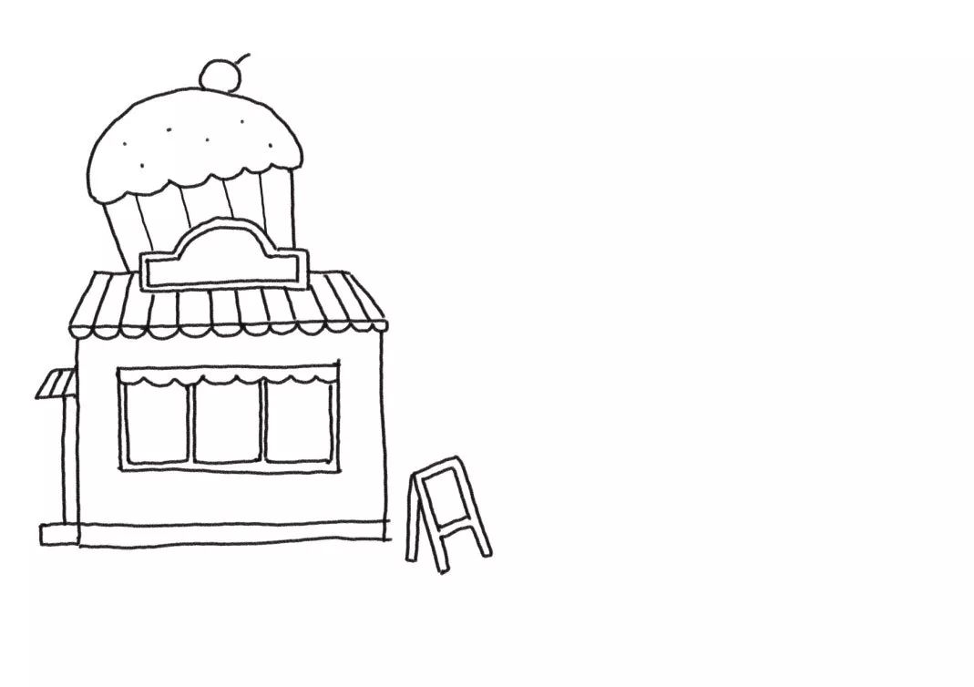 小朋友最爱的点心屋怎么画-图3