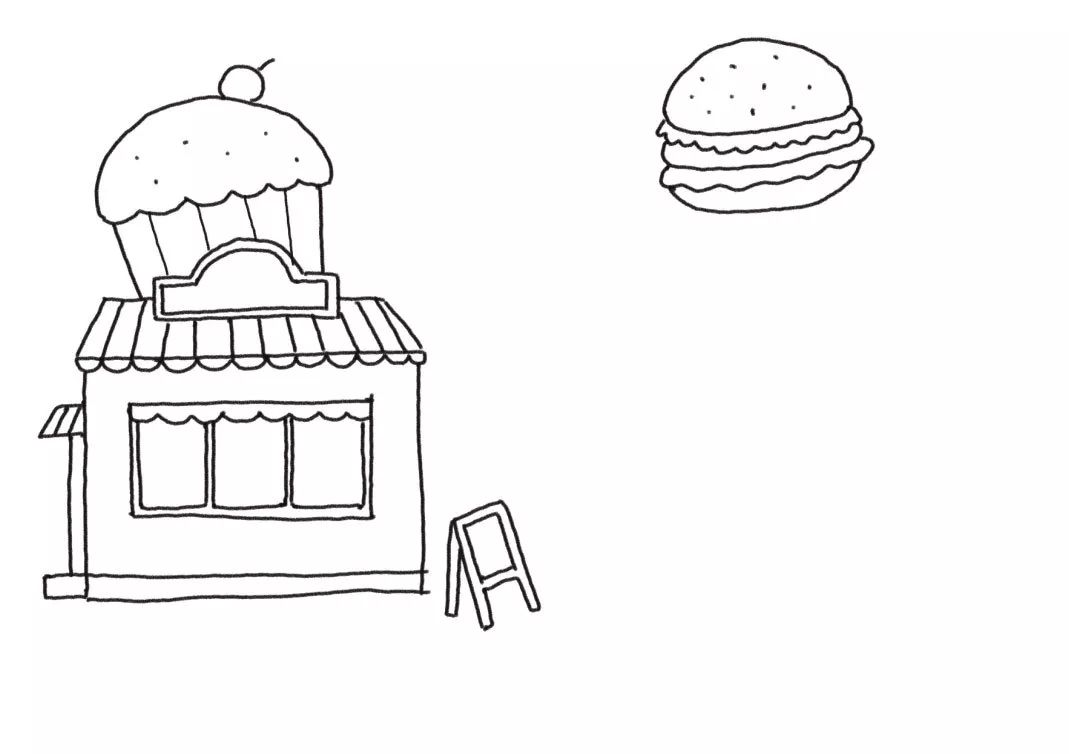小朋友最爱的点心屋怎么画-图4