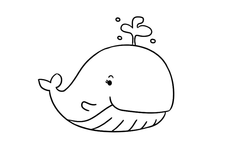 步骤5：画出头顶上的小喷泉。