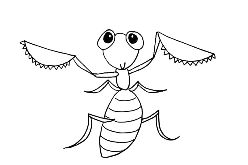 步骤11：画出“大刀”上的锯齿。