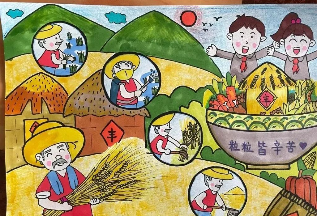 8张漂亮的劳动节儿童画图片-图3