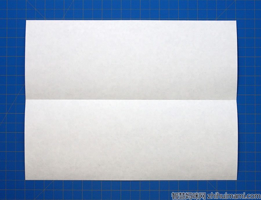 步骤1：将纸对折。