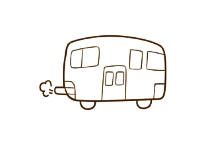 步骤4：画出尾气等。