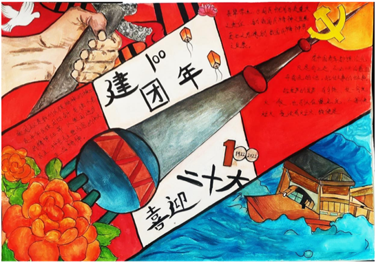 喜迎二十大暨建团百年主题手抄报图片-图3