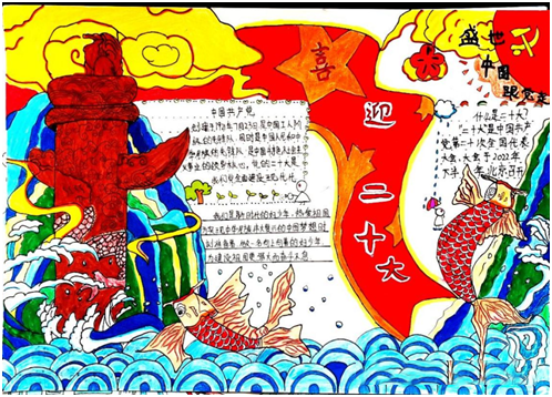 喜迎二十大暨建团百年主题手抄报图片-图4