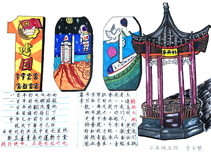 8张建团100周年的手抄报图片-图1