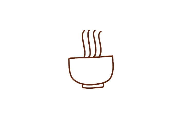 一碗面条怎么画简单-图3